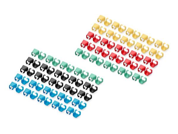 DIGITUS kleurclips voor RJ45 patchkabels 100 stuks geassorteerde kleuren