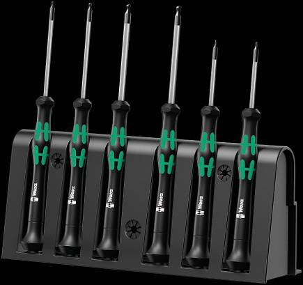 Wera elektronica schroevendraaierset + rek 6-delig. 2052/6-0