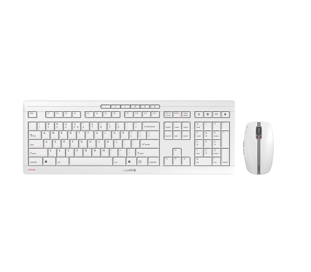 CHERRY Stream Desktop toetsenbord Inclusief muis Kantoor RF Draadloos QWERTY Amerikaans Engels Grijs-1