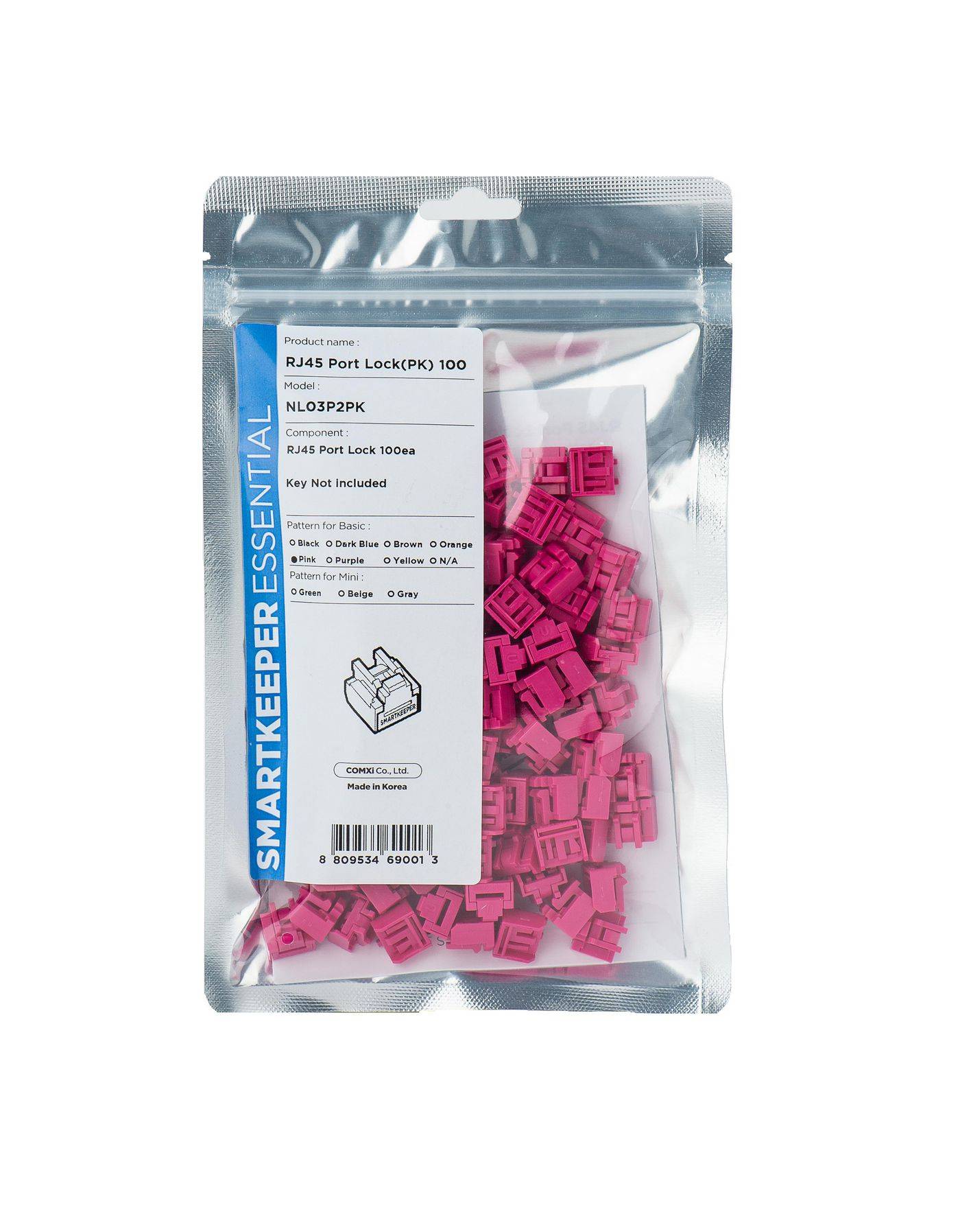 SmartKeeper Basic "RJ45 Port" Blocker roze 100 st.-0