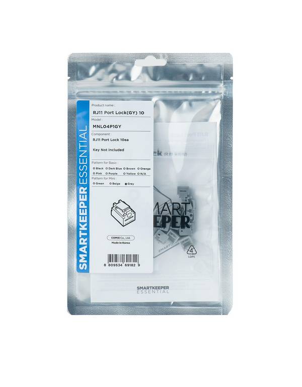 SmartKeeper Mini "RJ11 Port" Blocker grijs 10 st.