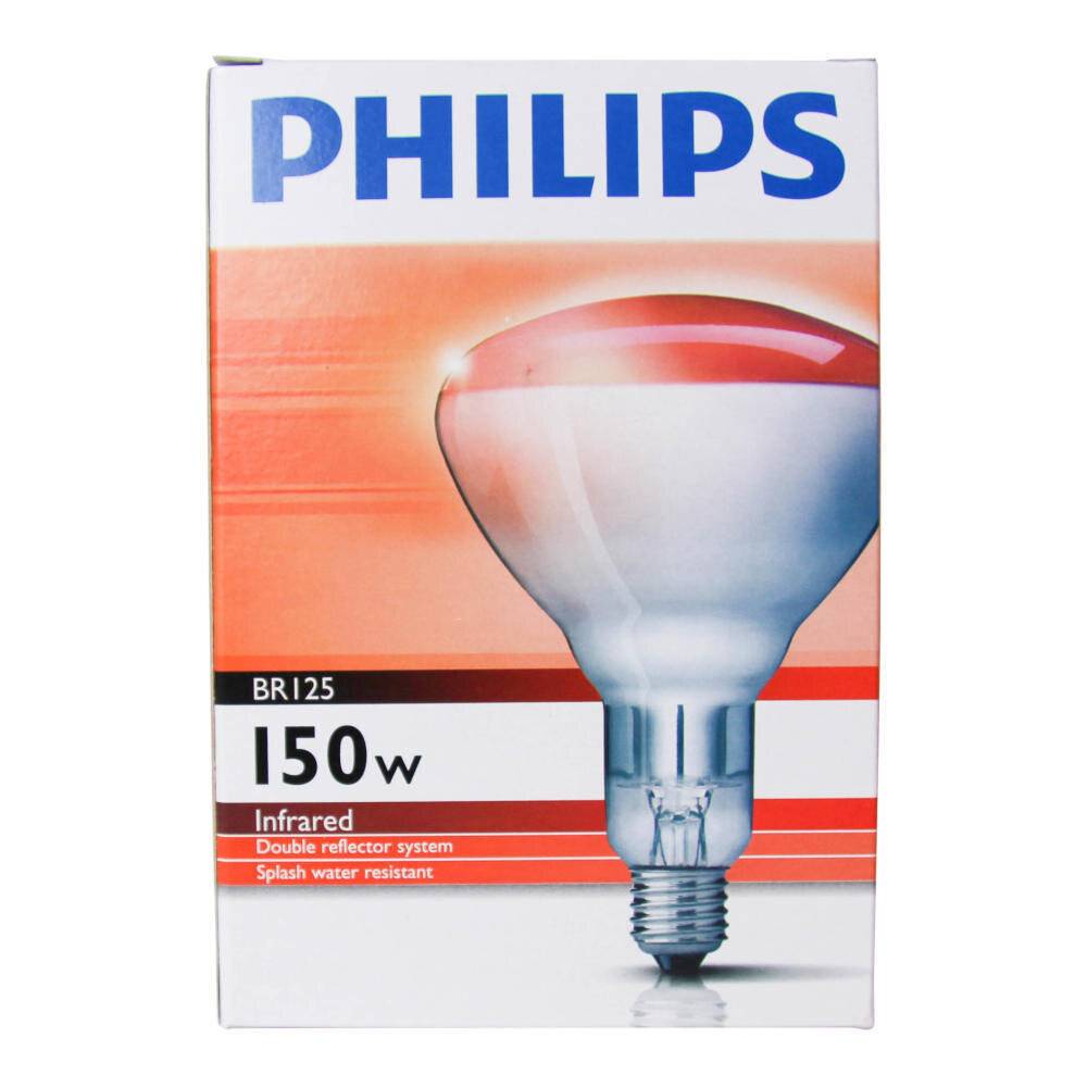Bekroonde afbeelding voor Philips infraroodlamp BR125 IR 150W E27 230-250V Rood