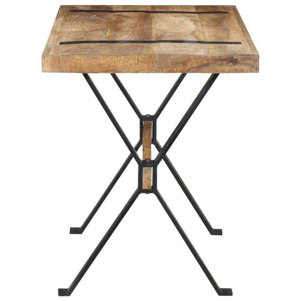 vidaXL - Eettafel - 120x60x76 - cm - ruw - mangohout-2
