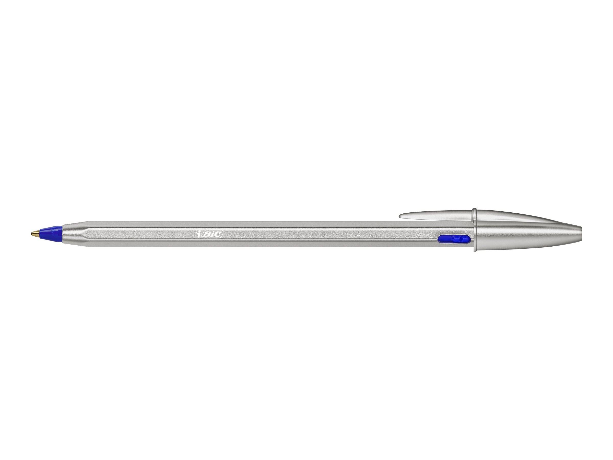 BIC 3086123640139 BIC - Balpen cristal re-new 1 pen + 2 vull m blauw-2