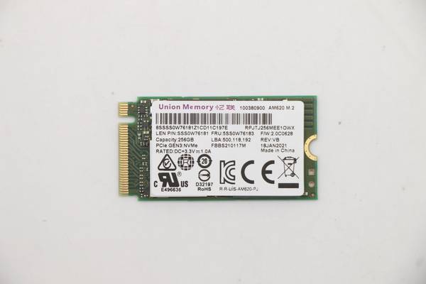 Lenovo 5SS0W76183 Interne Solid State-schijf M.2 256GB PCI Express 3.0 NVMe (5SS0W76183)