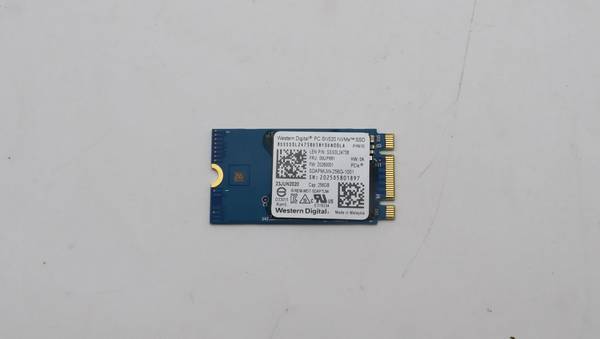 Lenovo SSD M.2 PCIe NVMe FRU SSD 256GB RoHS WD M.2-2242 SN520 256GB Gen3x2