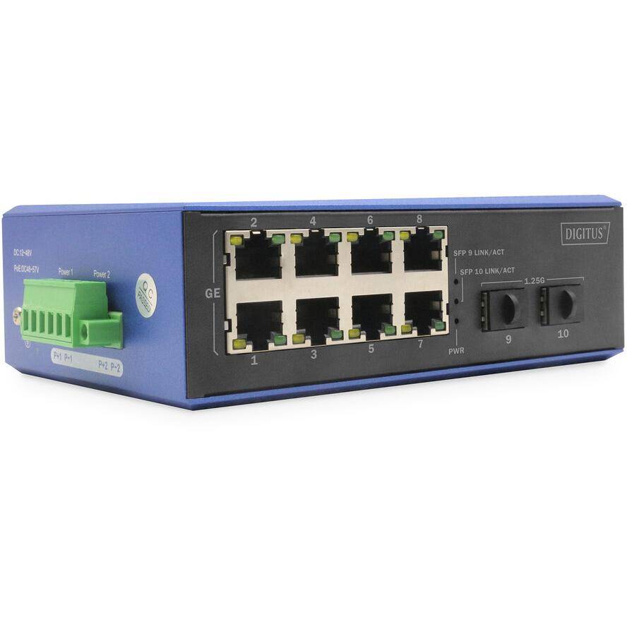 Digitus DN-651151 Industrial Ethernet Switch 8 + 2 poorten 1 GBit/s-1