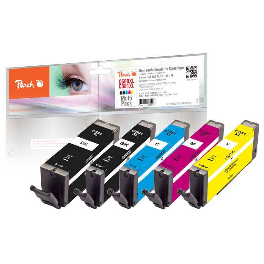 Inktspaarpakket PI100-378 compatibel met Canon PGI-580XL CLI-581XL-1