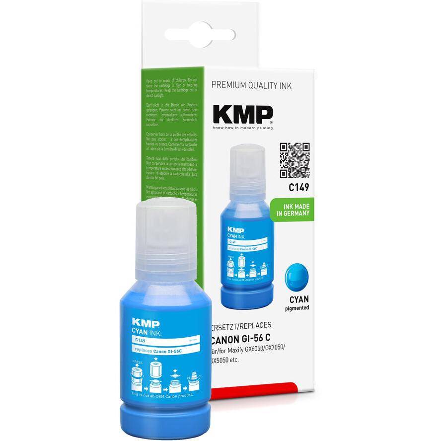KMP cartridge Canon Maxify GI56C cyaan 14000 pagina's C149 compatibel-1