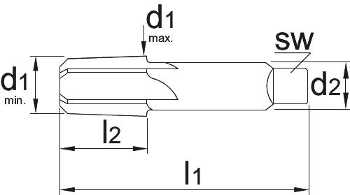 Phantom HSS conische ruimer NPT‚ conische boringen, 1:16, 1/4"-1
