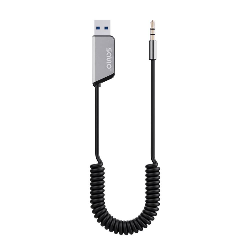 Savio TR-16 zender AUX-adapter met handsfree-functie, Bluetooth 5.3, Google Assistant/Siri-0