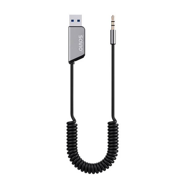 Savio TR-16 zender AUX-adapter met handsfree-functie, Bluetooth 5.3, Google Assistant/Siri