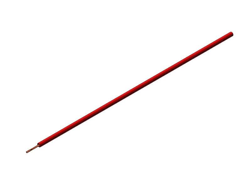 PVC gevlochten kabel rood-0