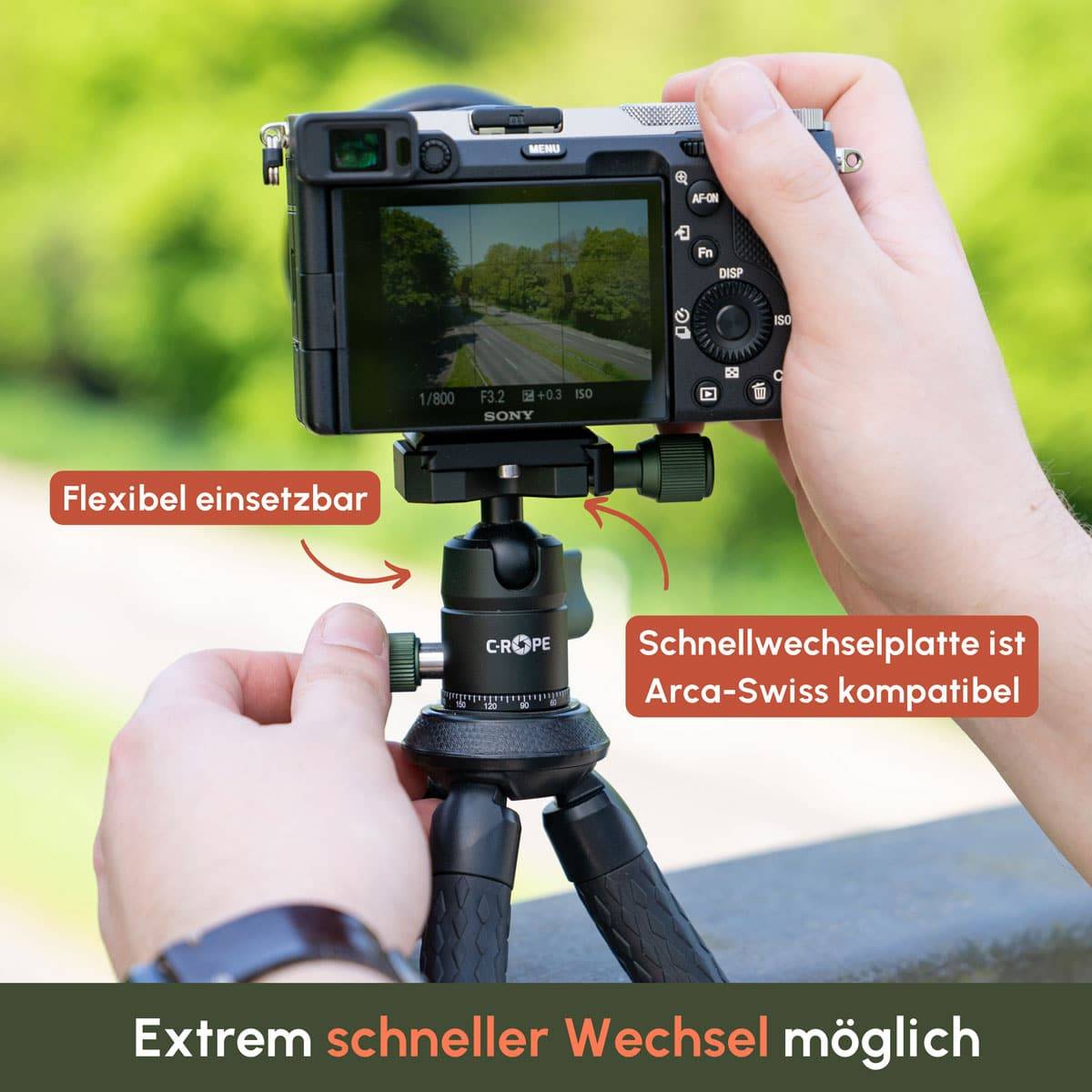 C-ROPE Creatorpod Flexibel Statief met 360° Balhoofd 30cm (adviesprijs)-2