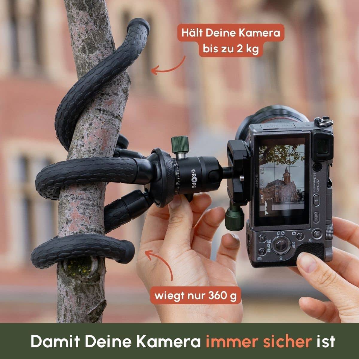 C-ROPE Creatorpod Flexibel Statief met 360° Balhoofd 30cm (adviesprijs)-3