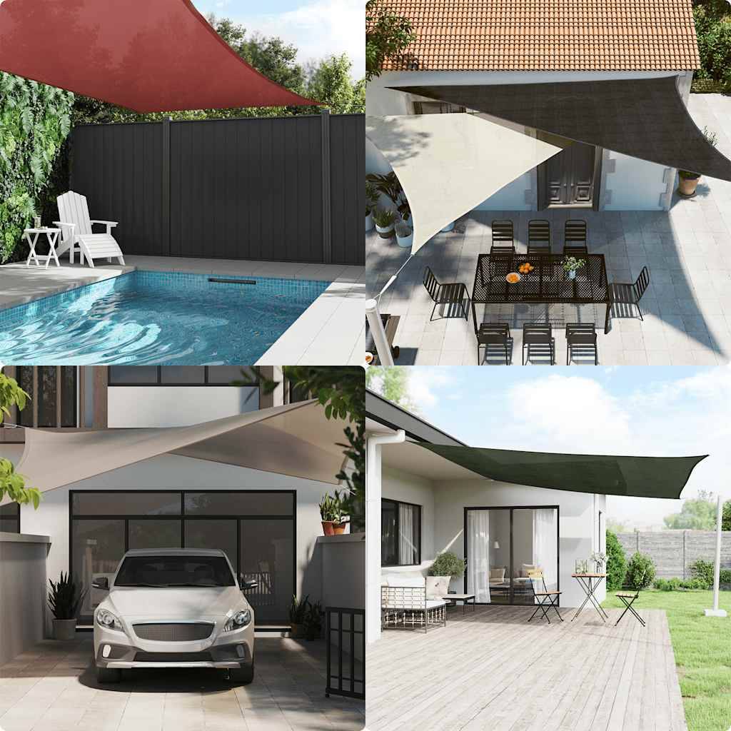 vidaXL - Zonnezeil - 160 - g/m² - 3x3x3 - m - HDPE - taupe-3