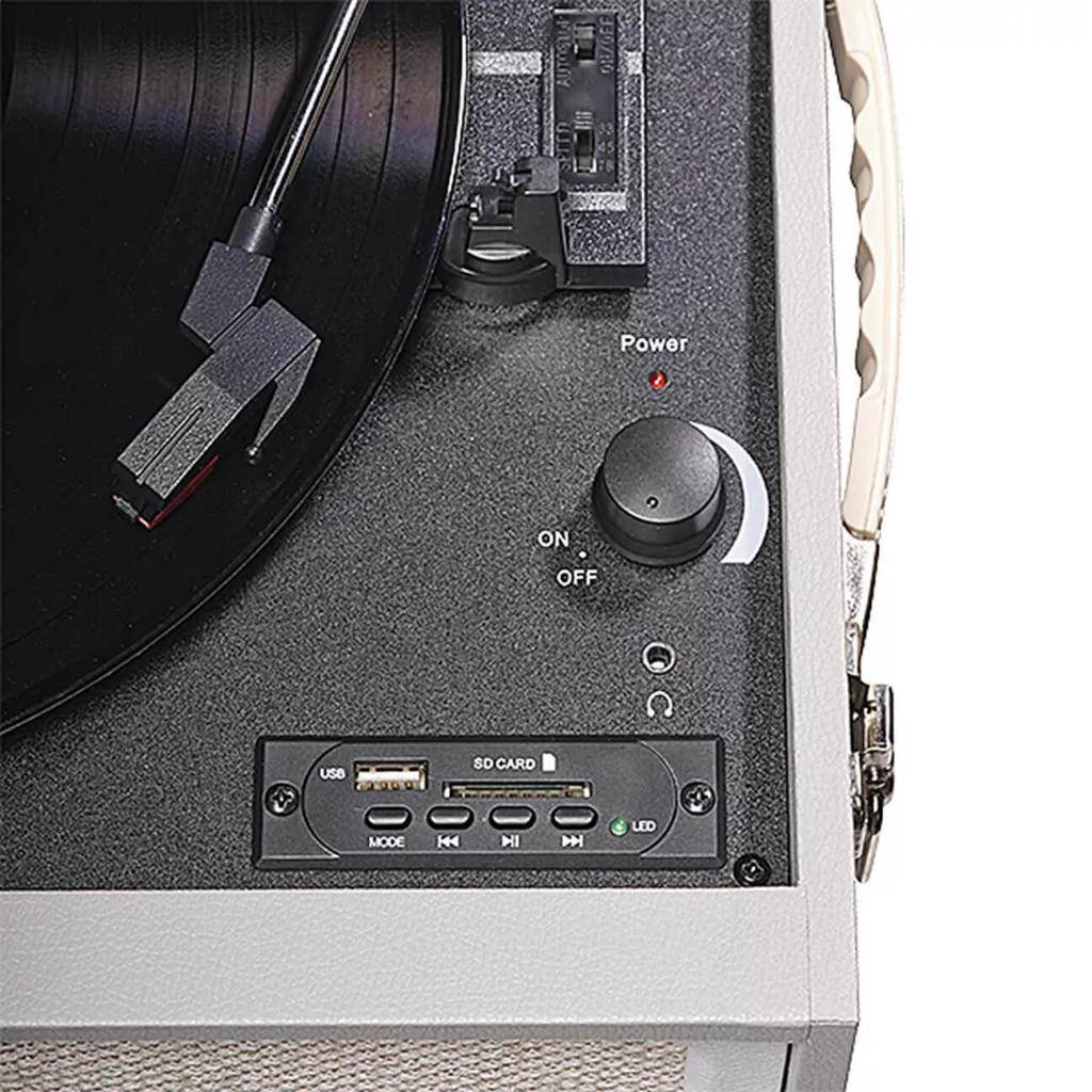 Denver Platenspeler Bluetooth - Ingebouwde Speakers - FM Radio - Auto-stop - Retro - VPR250-1