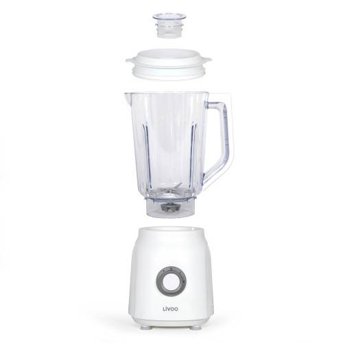 LIVOO Blender - 1,5 L - 600 W - 22.000 RPM - 2 Snelheden - Turbo Wit-1