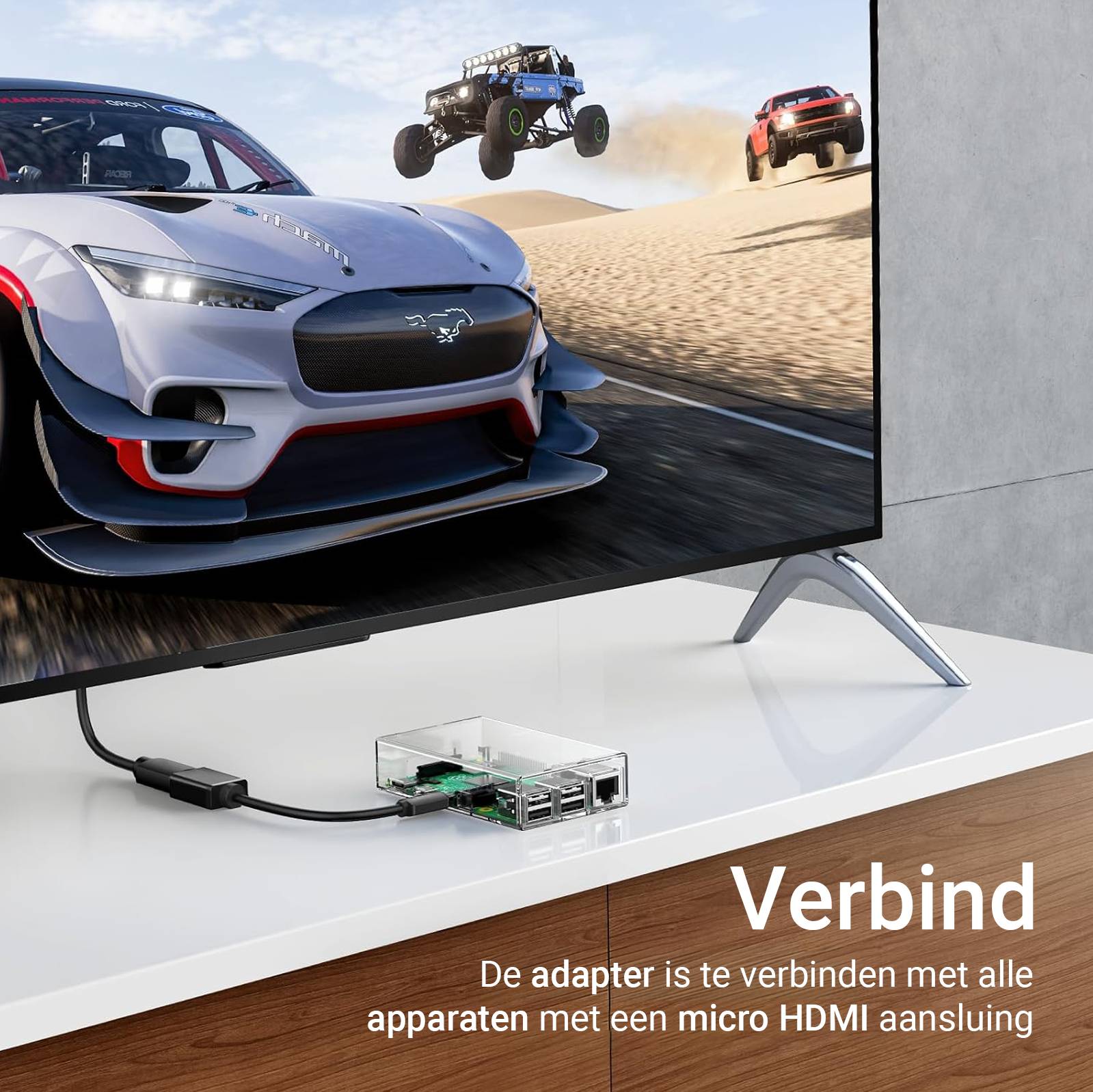 Qost micro-HDMI naar HDMI-adapter - 4K UHD - Zwart-2