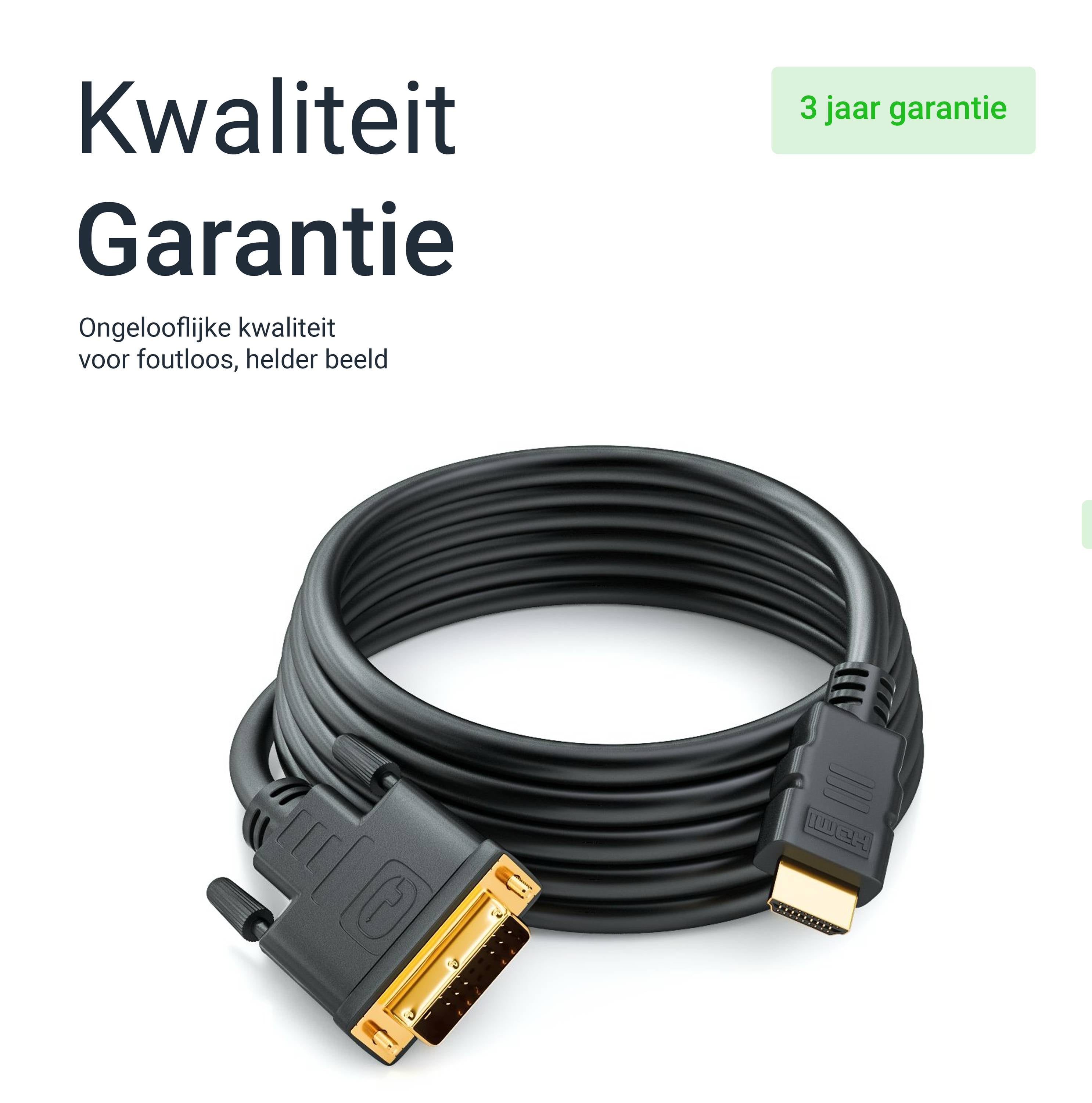Qost HDMI naar DVI-D-kabel - 3 m - 1080p - Zwart-1