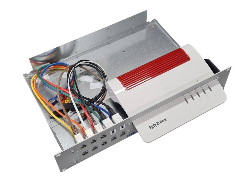 Wantec upgrade kit 19" 2HE voor FritzBox 7590 AX (V2)-2