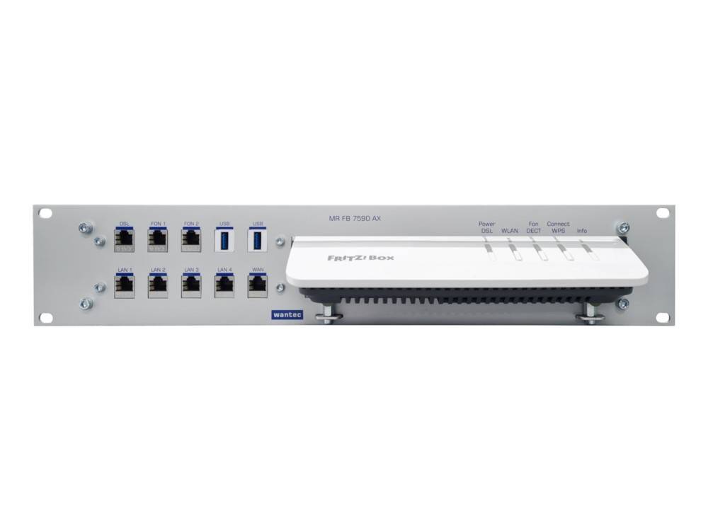 Wantec upgrade kit 19" 2HE voor FritzBox 7590 AX (V2)-3