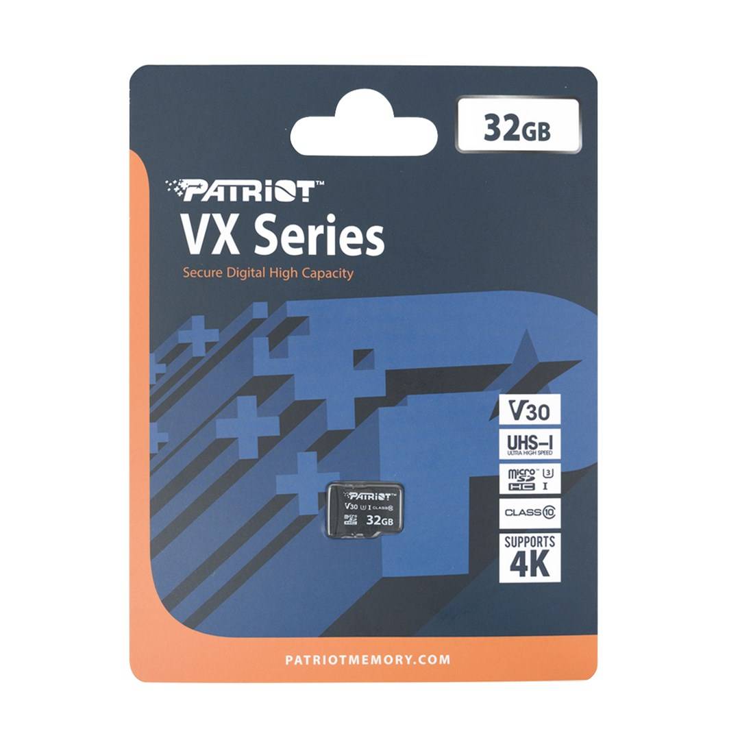 Patriot VX Micro SDXC 32GB 90/80 MB/s V30 U3 UHS-I-1