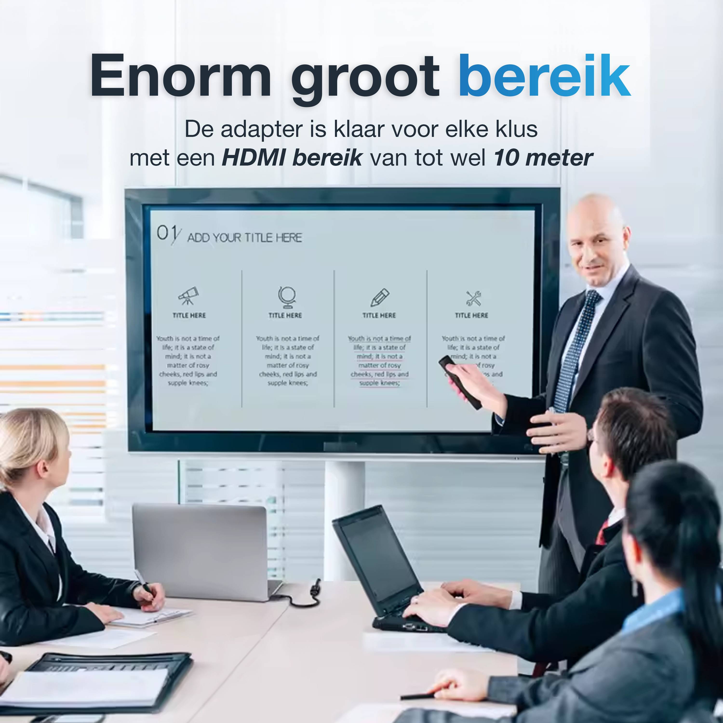 Qost - DisplayPort naar HDMI Adapter - 0.15 Meter - Zwart-4