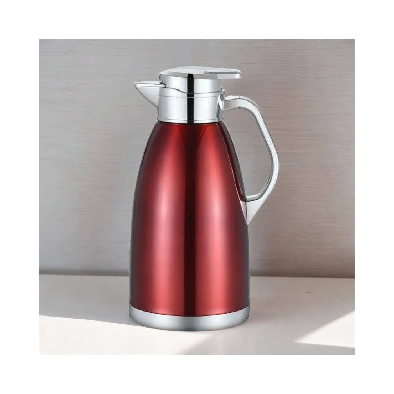 Thermosfles 2,3L thermoskan theepot thermosfles koffiepot rood-1