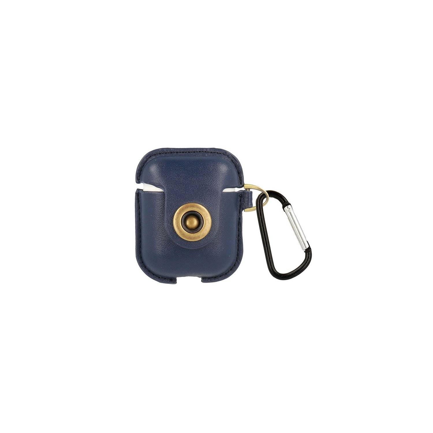 cofi1453 AirPods 1/2 360 graden leren hoes met volledige bescherming, oplaadhoes beschermhoes blauw-0