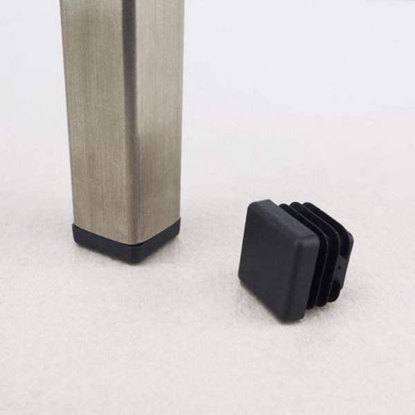 Insteekdop Stoel en Tafel - Stoelpootdop Insteek - Vierkant - 14x14mm - Zwart