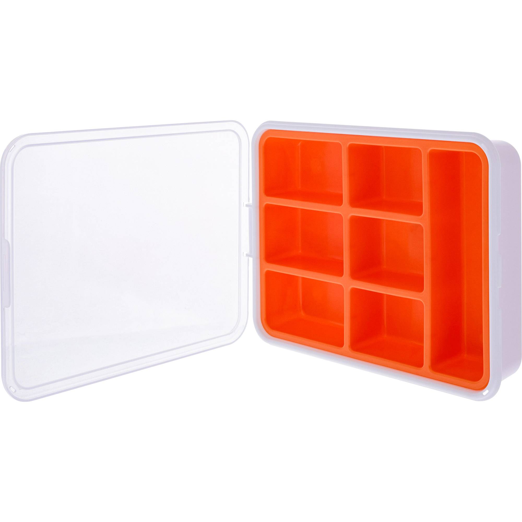 InLine® Kleine onderdelenbak, 7 compartimenten, afmetingen: 180x140x40mm, oranje-0