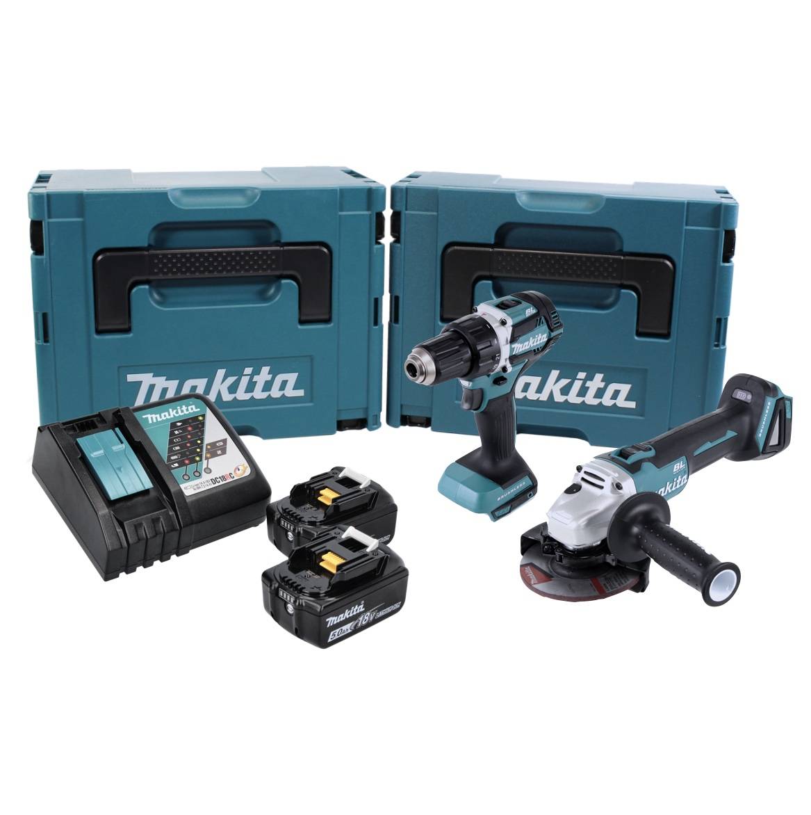 Makita DLX2190TJ1 18V Combiset boren, schroeven en slijpen (Makita gereedschapset)-1