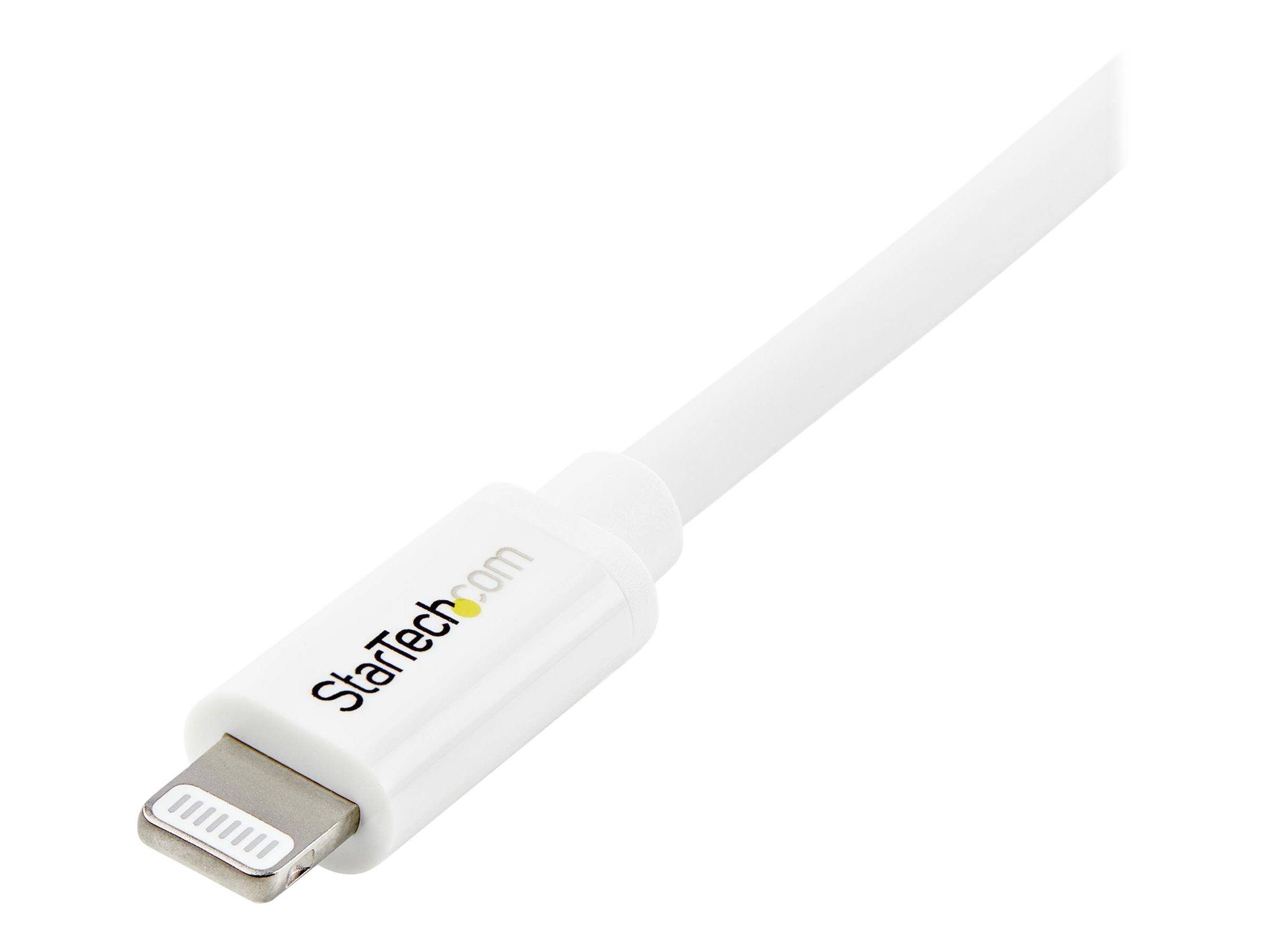 StarTech.com 1 m witte Apple 8-polige Lightning-connector-naar-USB-kabel voor iPhone / iPod / iPad - Cable for iPad, iPh-2