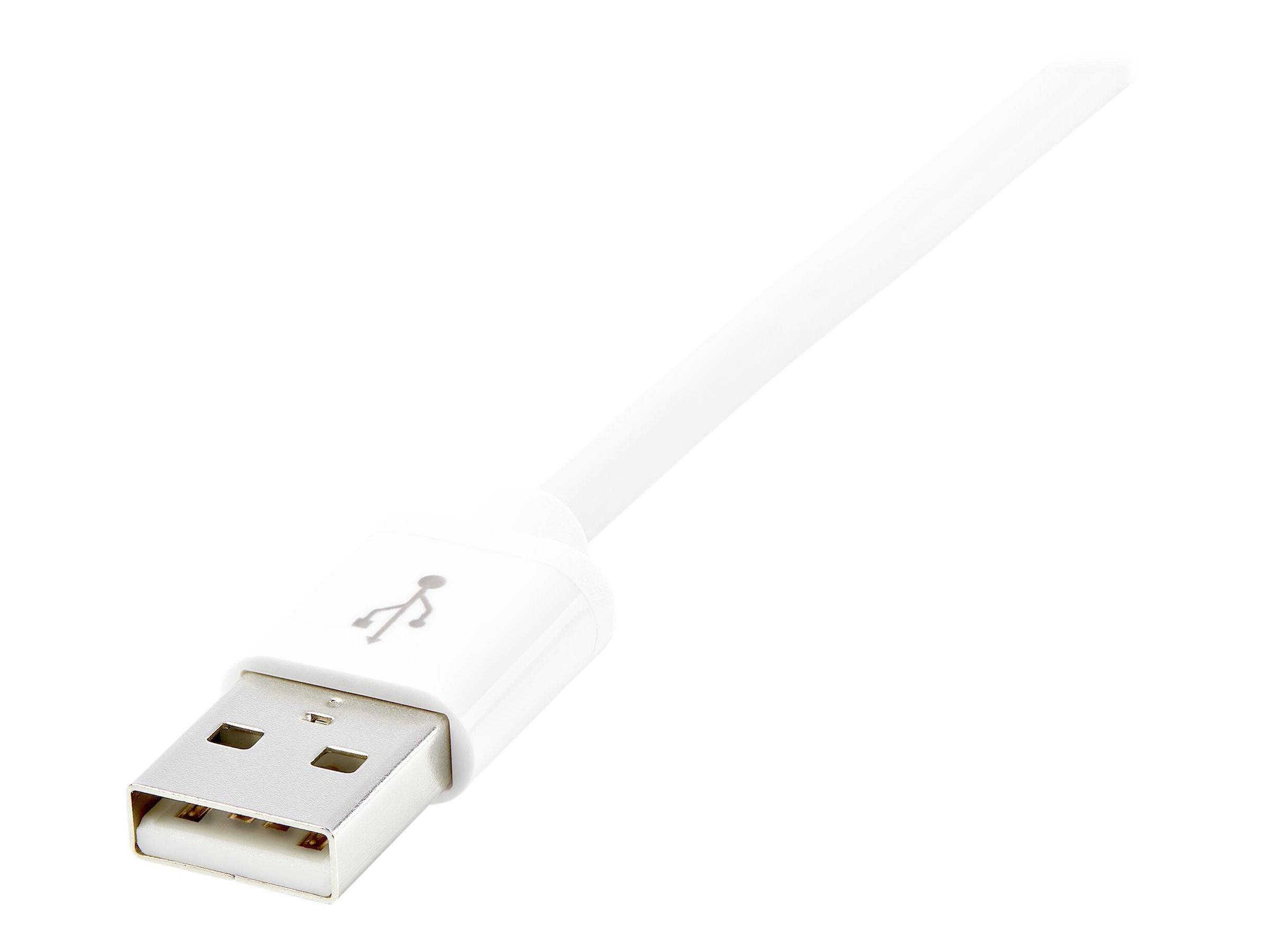 StarTech.com 1 m witte Apple 8-polige Lightning-connector-naar-USB-kabel voor iPhone / iPod / iPad - Cable for iPad, iPh-3