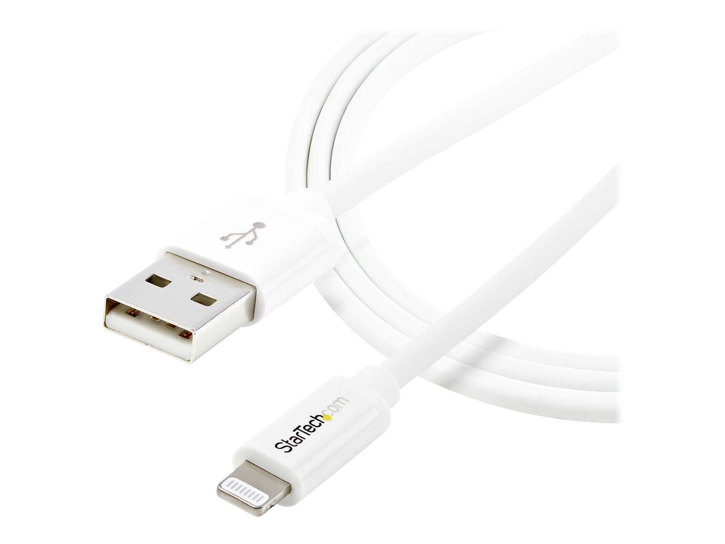 StarTech.com 1 m witte Apple 8-polige Lightning-connector-naar-USB-kabel voor iPhone / iPod / iPad - Cable for iPad, iPh-4