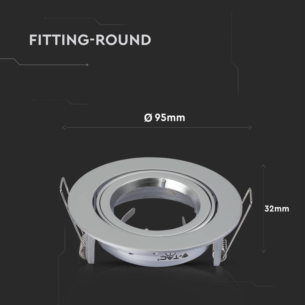 V-TAC VT-775-MG LED Inbouwspot - GU10 - IP20 - Metaalgrijs-2