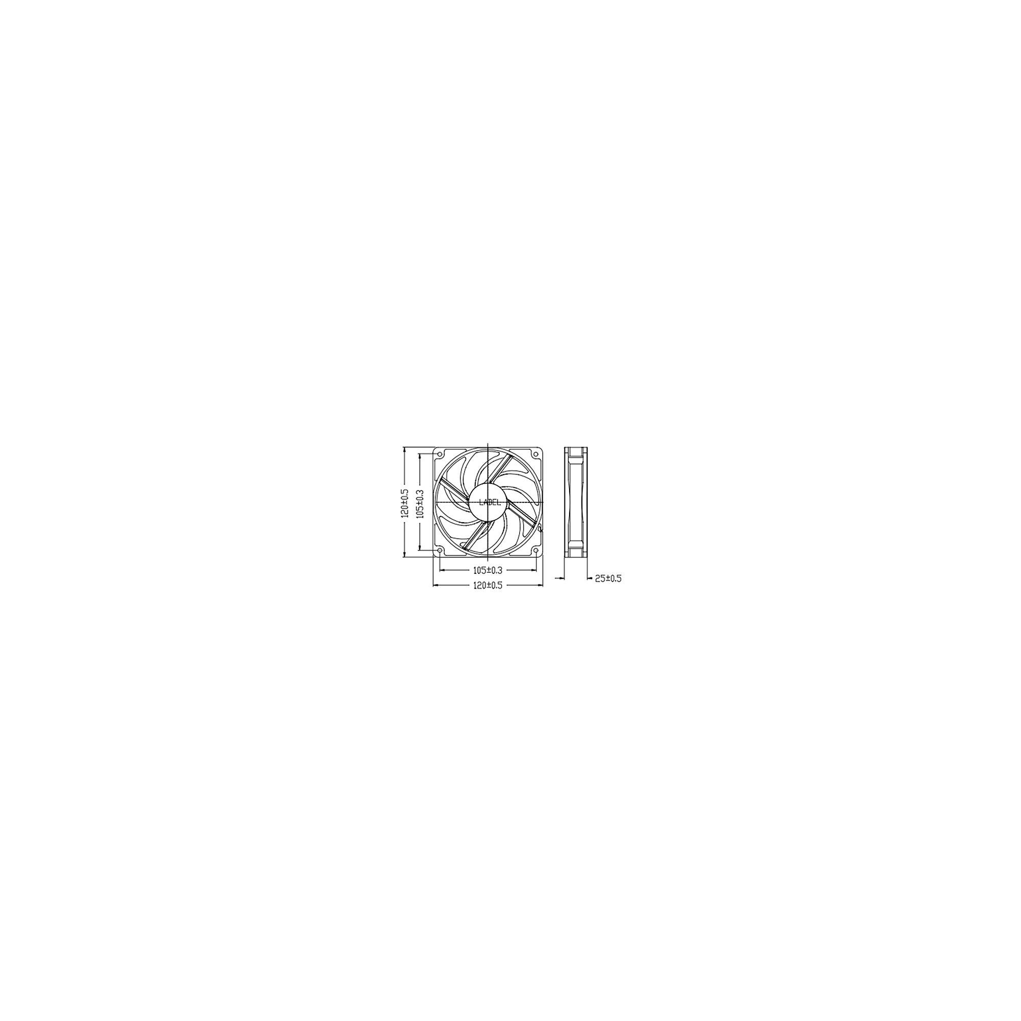 Titan Kukri-series ventilator (case fan) voor in de PC met Z-Axis lager en PWM-functie - 120 x 120 x 25 mm-2