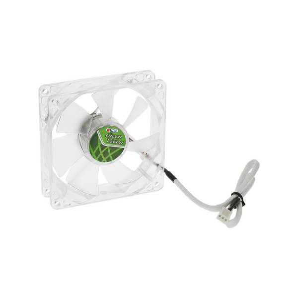 Titan Green Vision ventilator (case fan) voor in de PC met Z-Axis lager en super stil - 92 x 92 x 25 mm