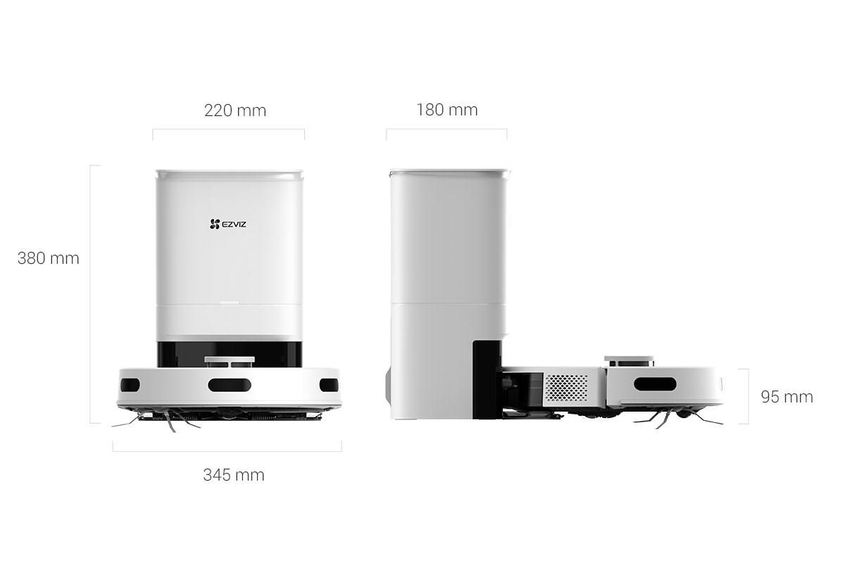 Zelfstandig werkende stofzuiger EZVIZ RE5 PLUS robotstofzuiger (CS-RE5P-TWT2) Wit-2