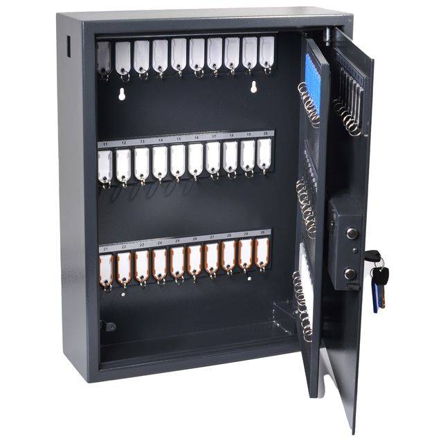 Sleutelkast Pavo high security magnetisch met fingerprintslot 100 haken 600x480x150mm-0
