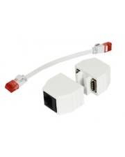TP-TP Koppeling, CAT6A, Socket, 1:1,8-pins, RJ45, Magnetische Vergrendelingskoppeling, Drop Socket, PoE-geschikt, tot 10