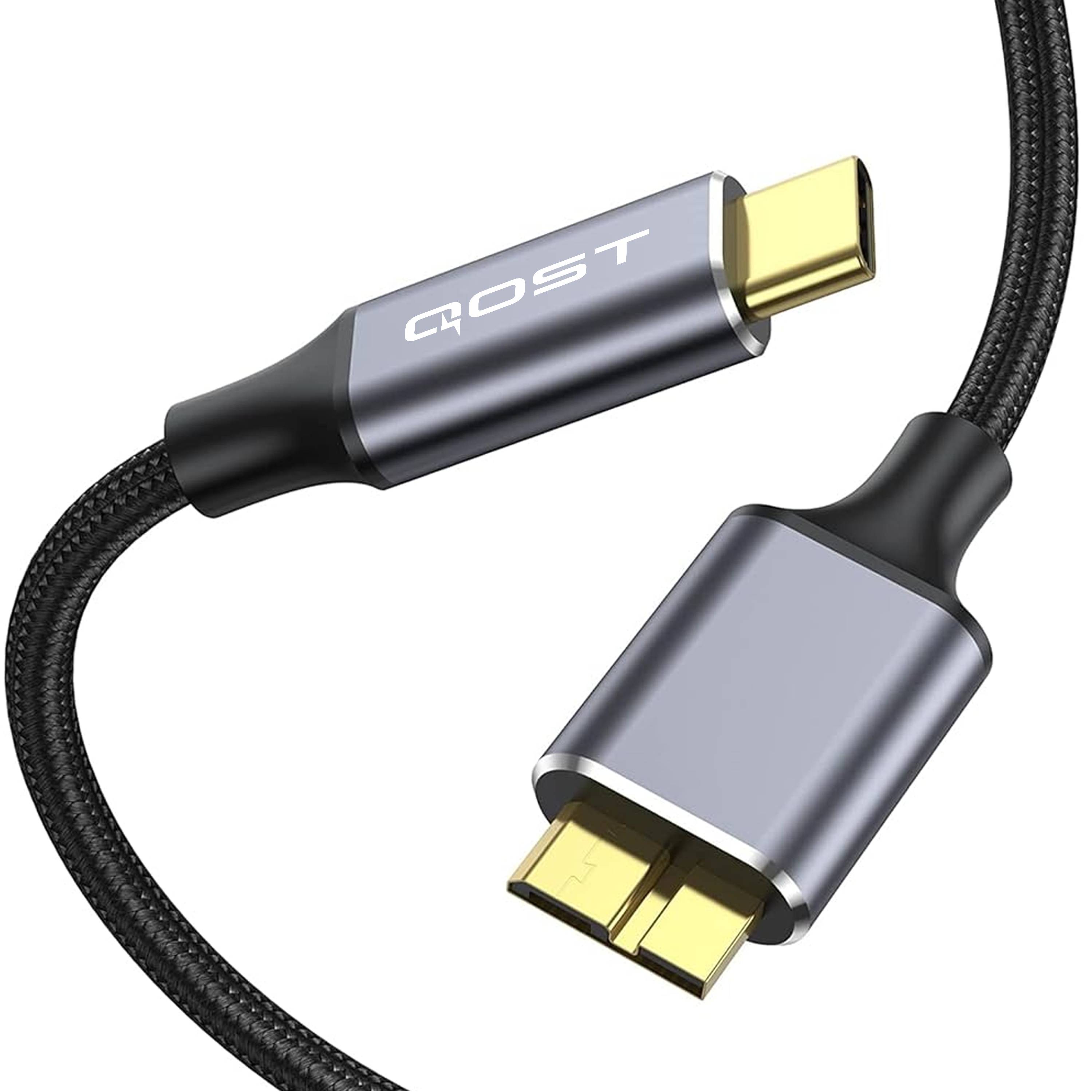 Qost - USB-C naar Micro USB-B Kabel - 1 Meter - Spacegrey-0