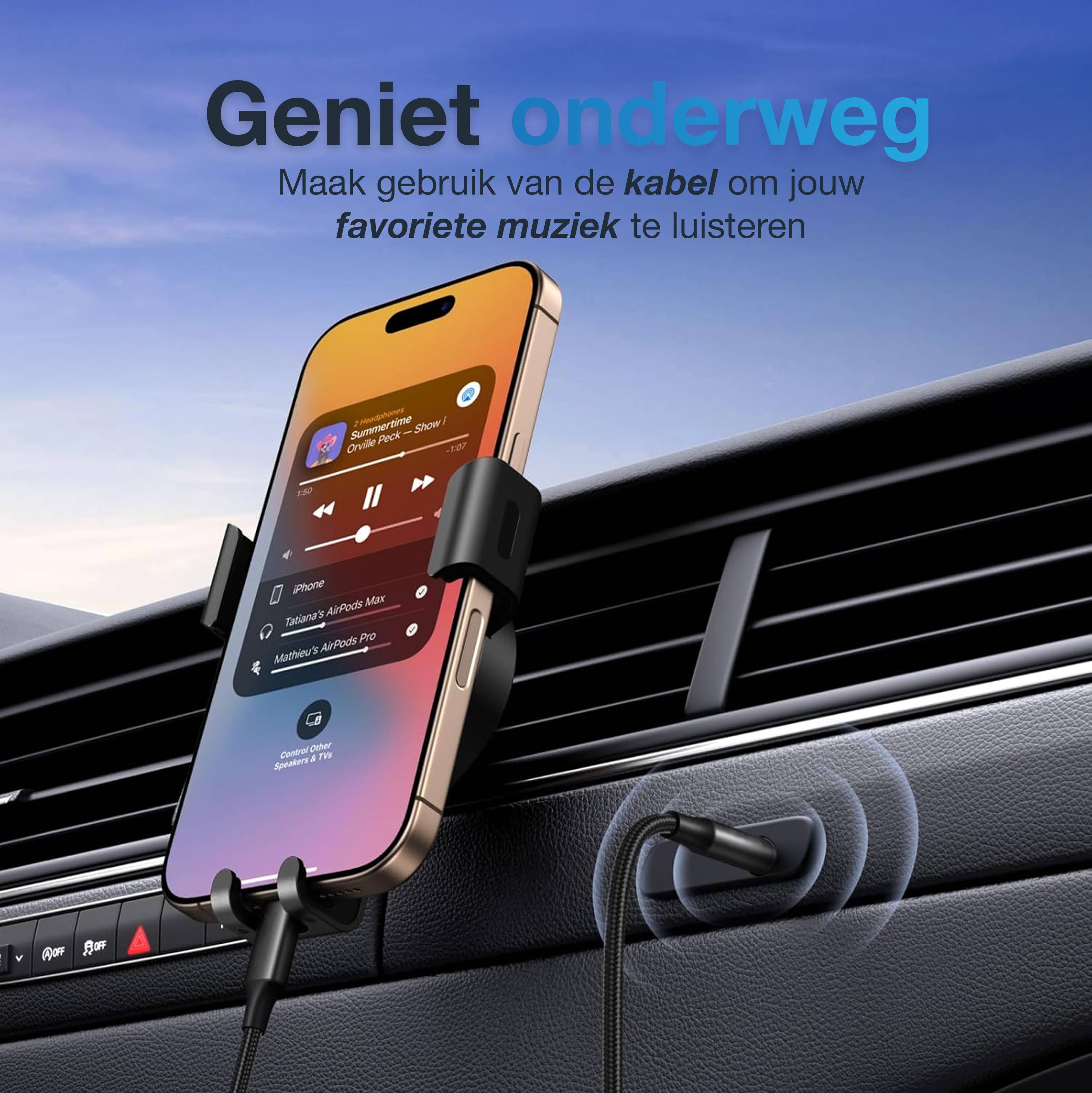 Qost - USB-C naar Aux Kabel - 1 meter - Spacegrey-2