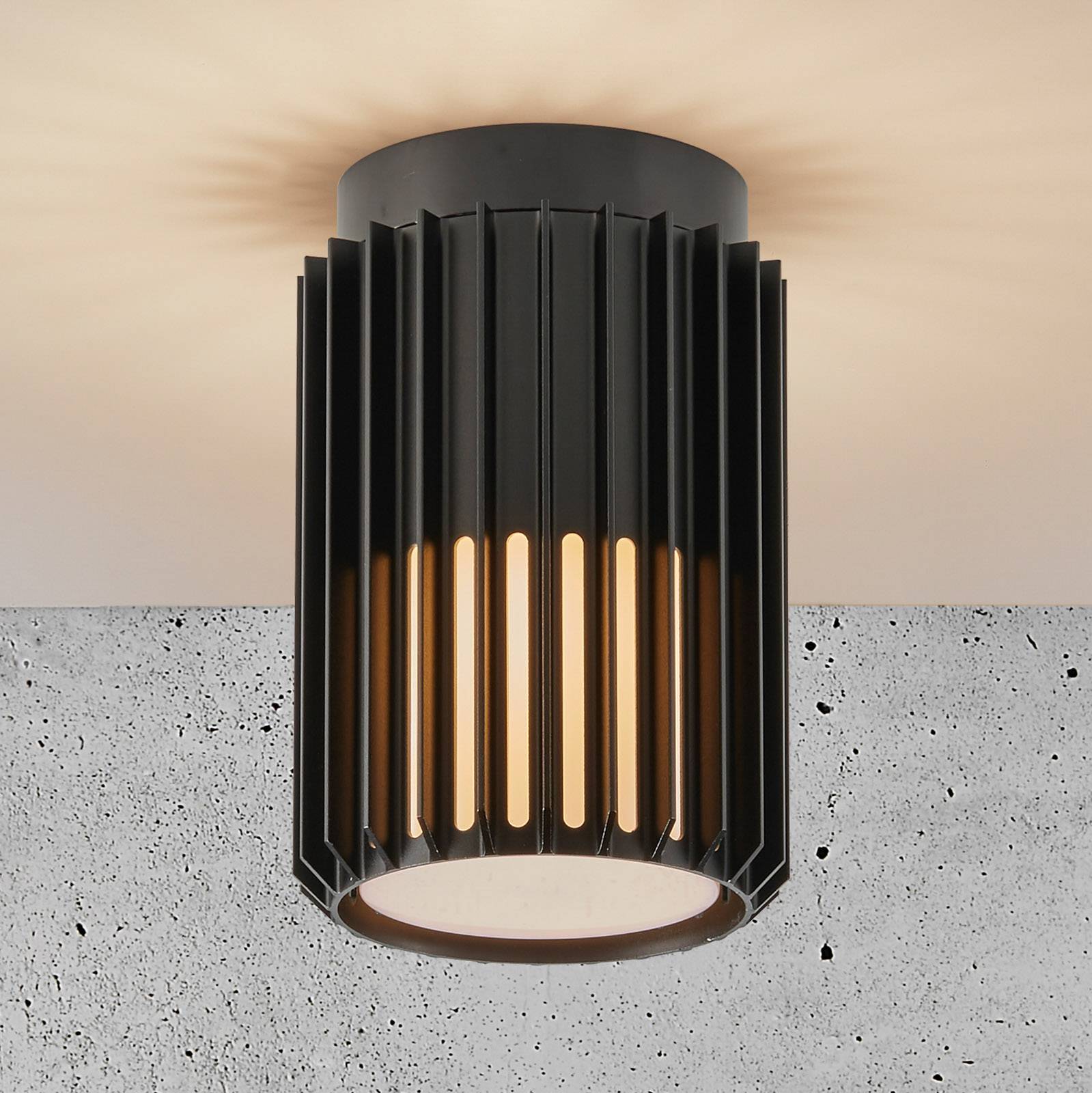 Nordlux Aludra Plafondlamp Aluminium Zwart | IP44 - Geschikt voor E27-1