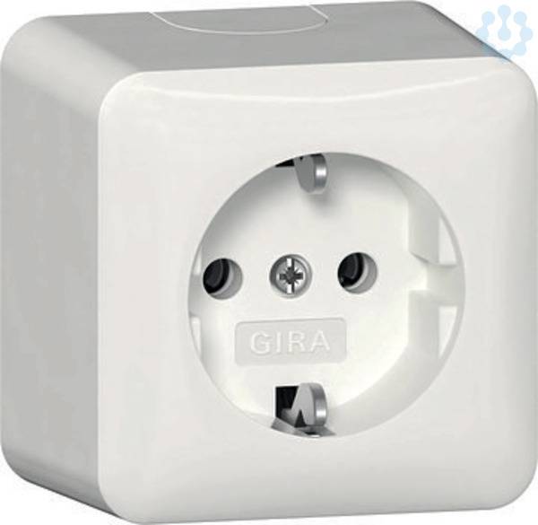 Gira SCHUKO-Steckd.+Montagepl. 444013-1