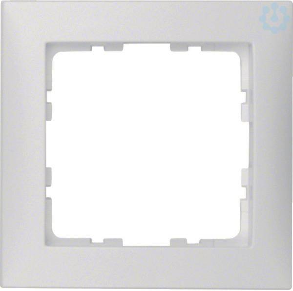 Berker - 10119909 - Frame 1gang, S.1, p. white, mat, plastic-1