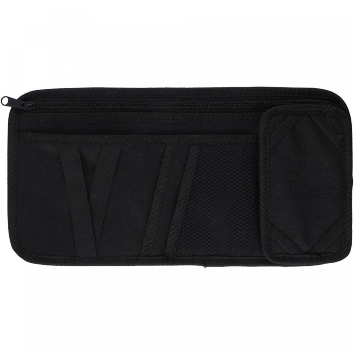 Dunlop - Zonneklep auto-organizer in zwart 18,5x36 cm met afneembaar gsm-vakje-0