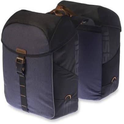 Dubbele fietstas Basil Miles Double Bag 34 liter 34 x 19 x 43 cm - zwart/grijs-0