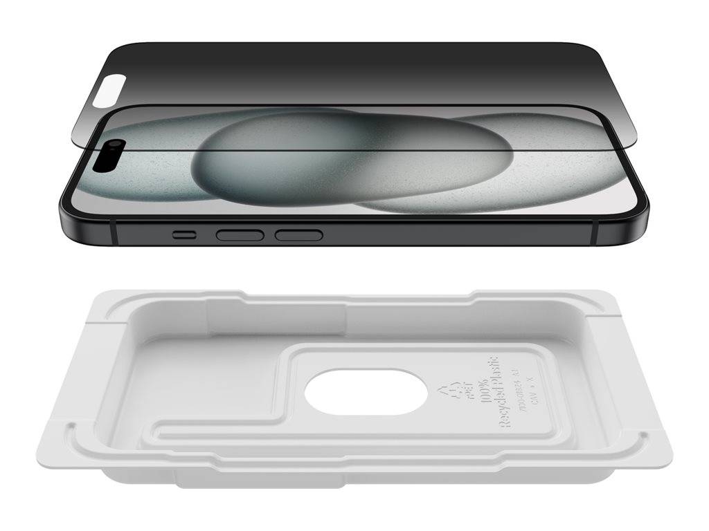 Belkin gehard glazen schermbeschermer met privacybescherming voor iPhone 15/14/13/12-serie-1